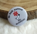 Astma/COPD/of andere tekst button 5cm