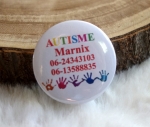 Button autisme diverse designs eigen tekst 5cm of 7,5 cm per stuk 