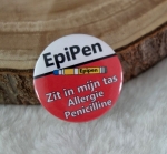 Button EpiPen extra tekst 5cm of 7,5cm