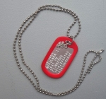 Dogtag medisch aluminium geponst met bedel esculaap