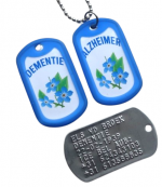 Dogtag Alzheimer of Dementie incl. rvs ketting