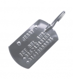 Hondenpenning dogtag RVS incl. rvs sleutelring