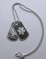 Dogtags MEDITAG RVS twee plaatjes