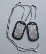 Dogtags wiet teken RVS 