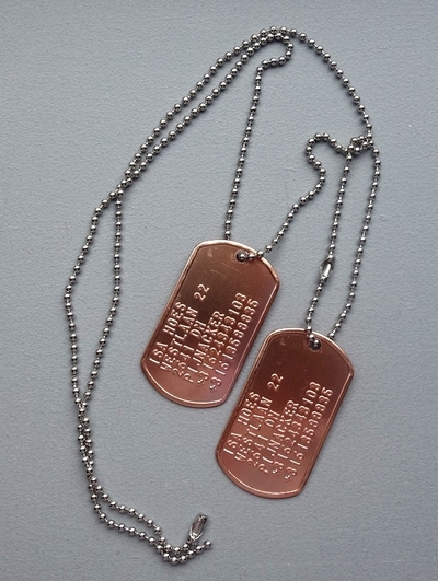 Dogtags aluminium lichtgewicht minder stevig