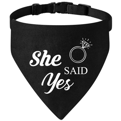 Honden bandana bedrukt met She said yes